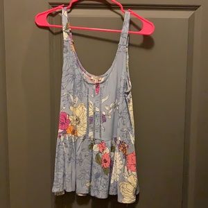 Pink flowery tank